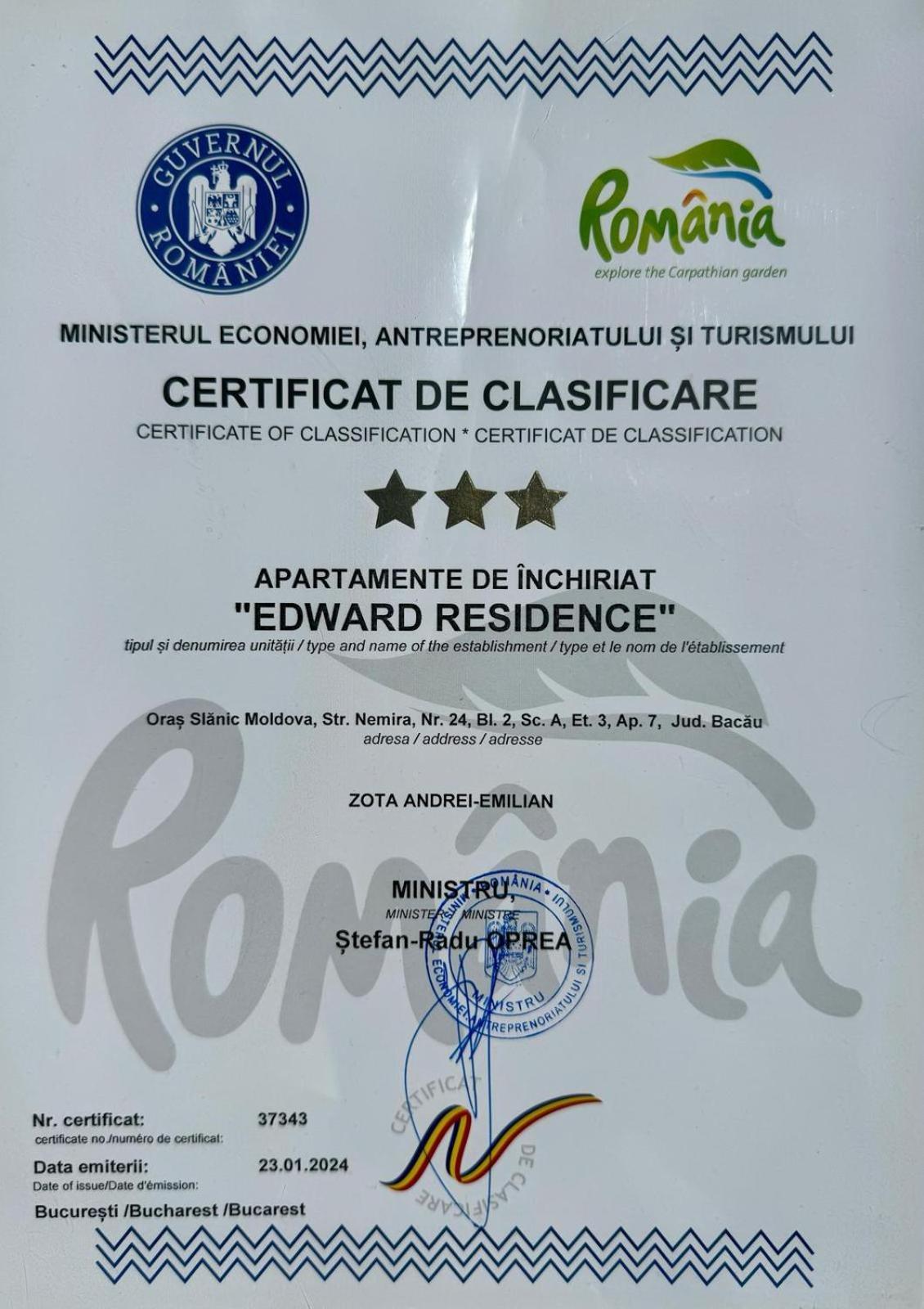Apartament Edward Slănic Moldova